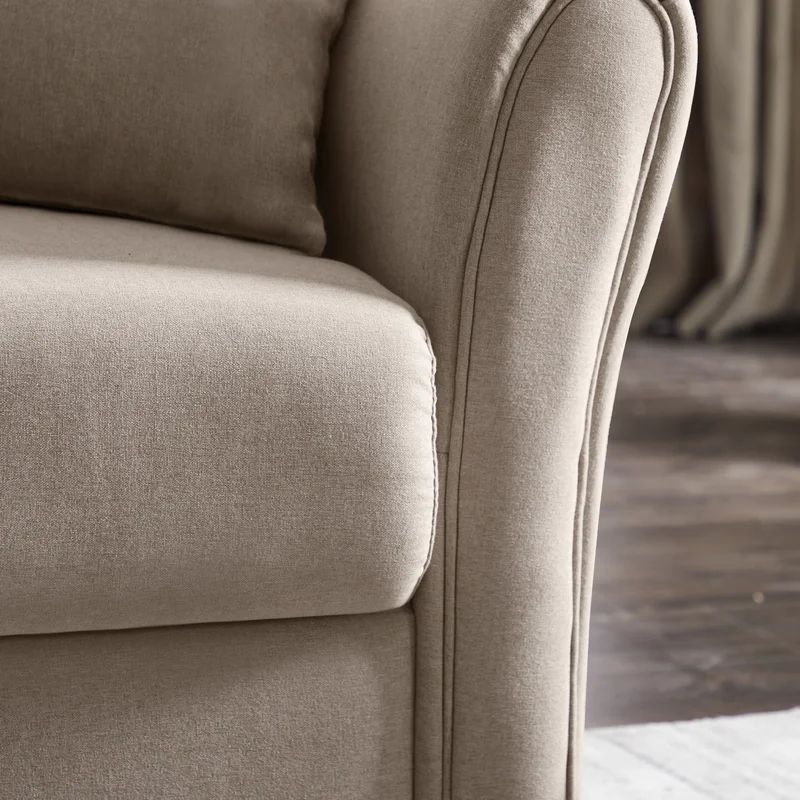 Dhanisha 85" Linen Flared Arm Sofa | Wayfair North America