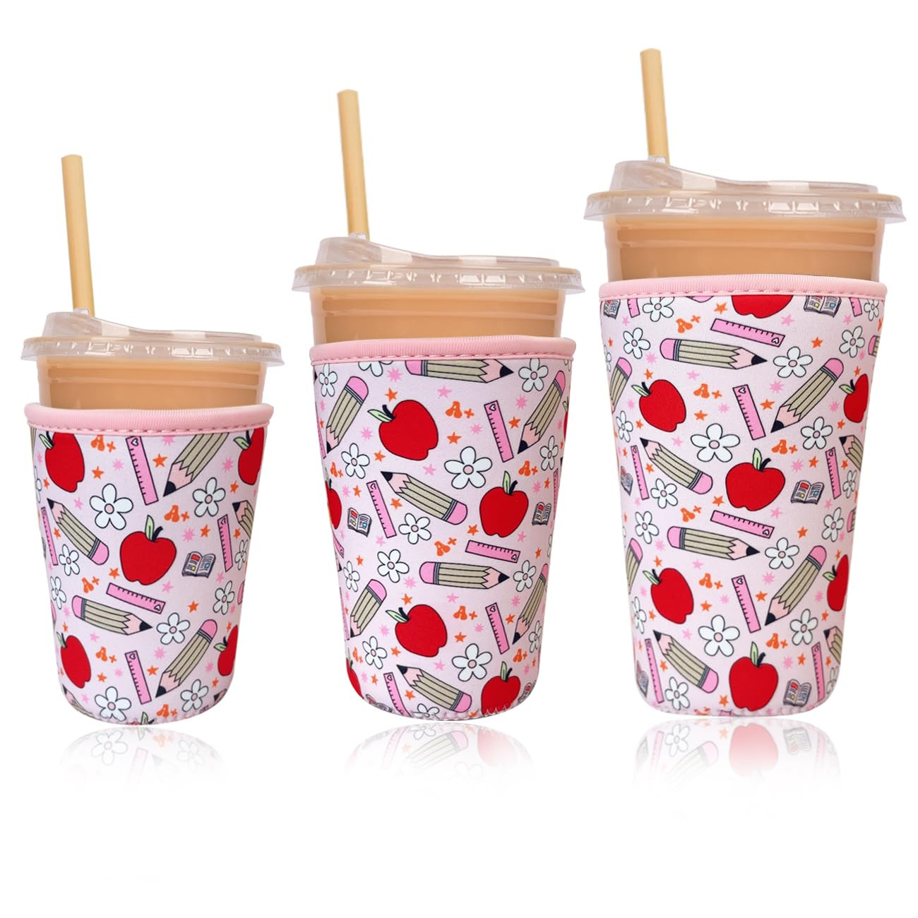 Reusable Insulated Neoprene Iced Coffee Cup Sleeve, Durable Drink Sleeve for Cold Beverages, Beve... | Amazon (US)