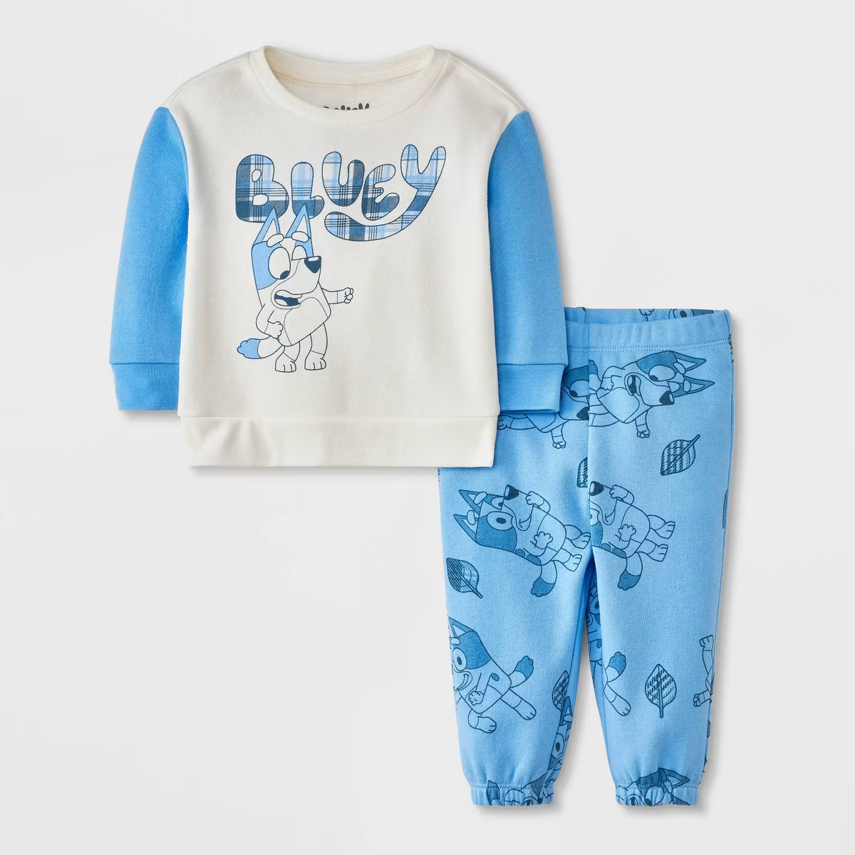 Baby Bluey Top and Bottom Set - Light Blue/Beige | Target