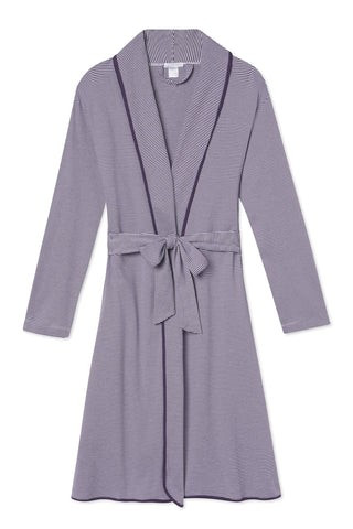 Pima Robe in Elderberry | LAKE Pajamas