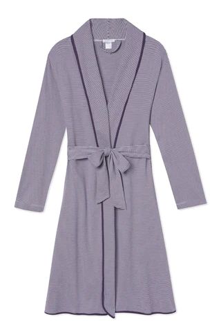 Pima Robe in Elderberry | LAKE Pajamas