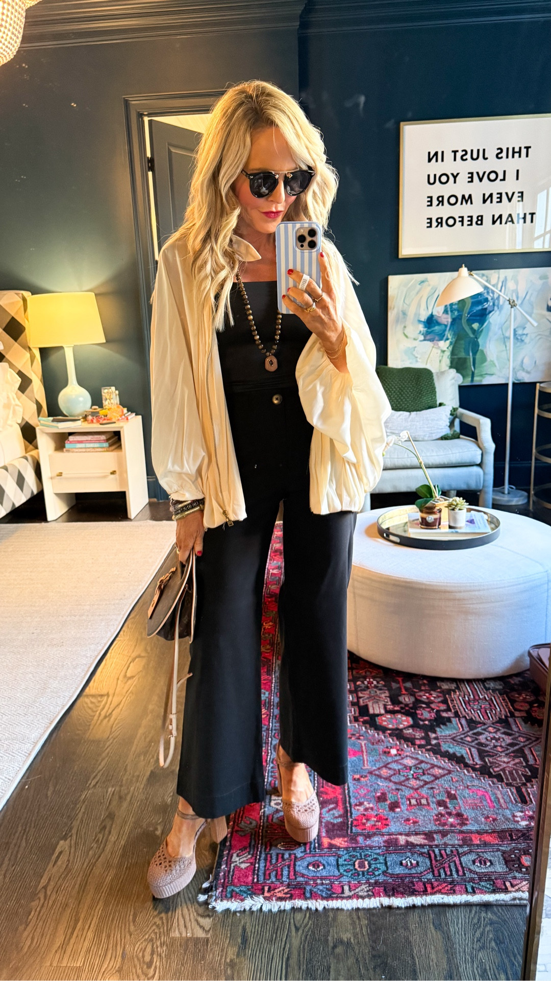 date night two nights in one week = officially crazy over here! wearing XS in jacket and top, size 24 in pants • 

#LTKOver40 #LTKgrwm #LTKootd