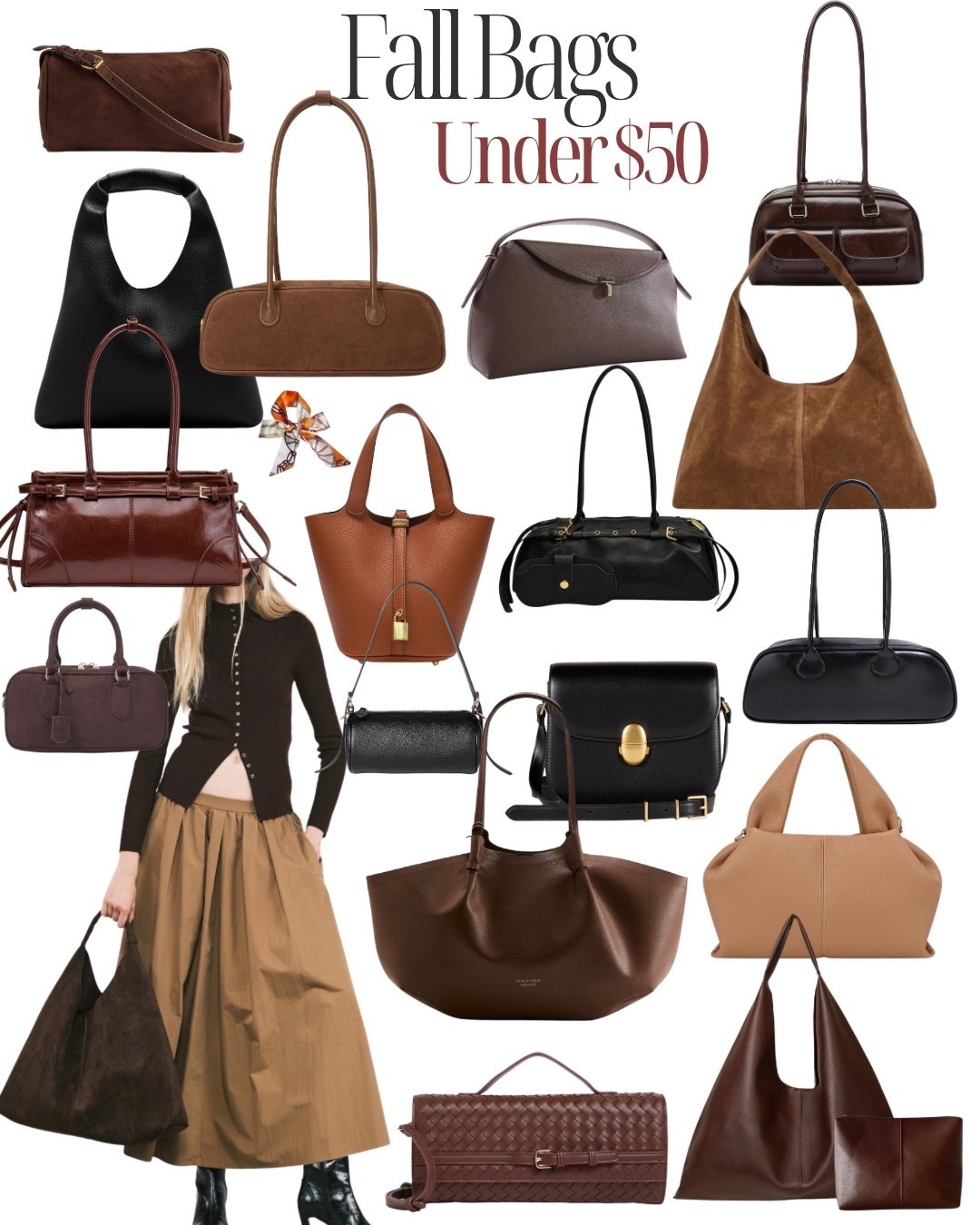 Fall bags under $50 
#bag #tote #fallbag #bags #shoulderbag #crossbodybag #hobobag #falloutfit 

#LTKFallSale #LTKFindsUnder50 #LTKFindsUnder100