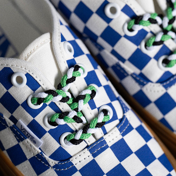 Vans Authentic Checkerboard Skate Shoe - True Blue / White | Journeys