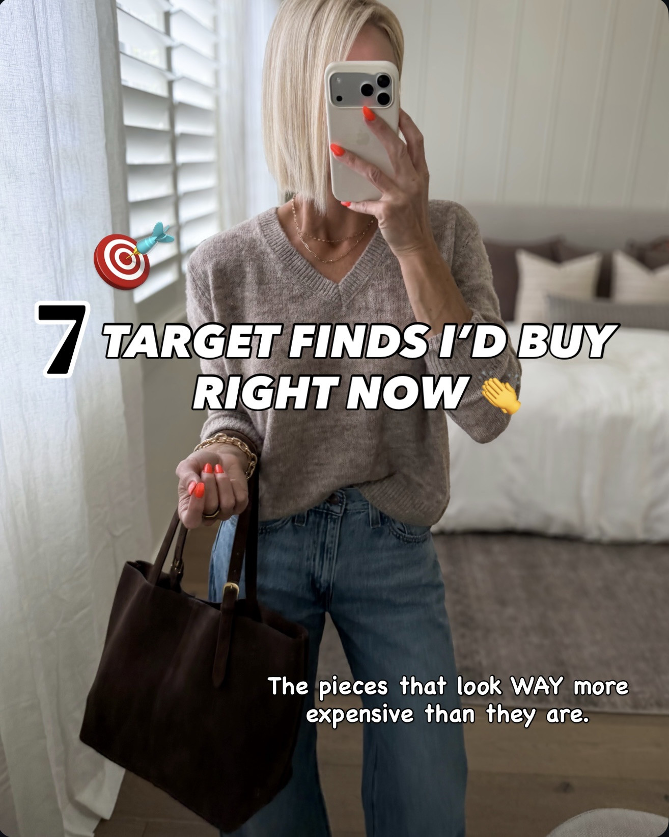 @Target  is crushing it this fall! I found 7 pieces that look way more expensive than they are — and you know I’m always looking for the things I’ll actually wear on repeat.
Everything fits tts, unless noted ⬇️ 
—> A luxe-looking sweater (beige & red), the dreamiest brown suede bag, flattering barrel pants, a wear-with-everything jacket, vintage-look sweatshirt, designer-inspired denim shirt, and yes… a flannel (this one is men’s — is till took my true size Med for oversized fit) because do we even do fall without one? 🤭 Plus, Target’s accessory game is GOOD. That cow print belt is giving double the price (be sure and size down— it fits big!)
* the green barrel pants with the cow print belt are FP — these come in a LONG inseam option.🫶

#LTKootd #LTKmomlife #LTKOver40
