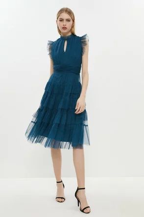 Tulle Tiered Frill Sleeve Dress | Coast (UK)