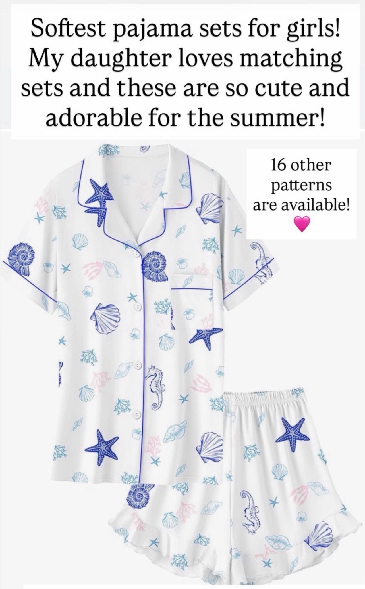 Cutest pajama sets for girls. There are a bunch of pattern options, too!

#LTKKids