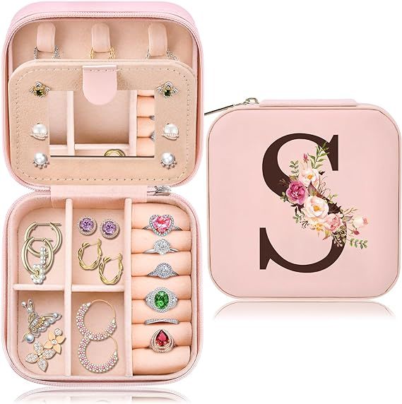 Mothers Day Mom Gifts from Daughter Son, Travel Jewelry Case Box Organizer Personalized Gifts for... | Amazon (US)