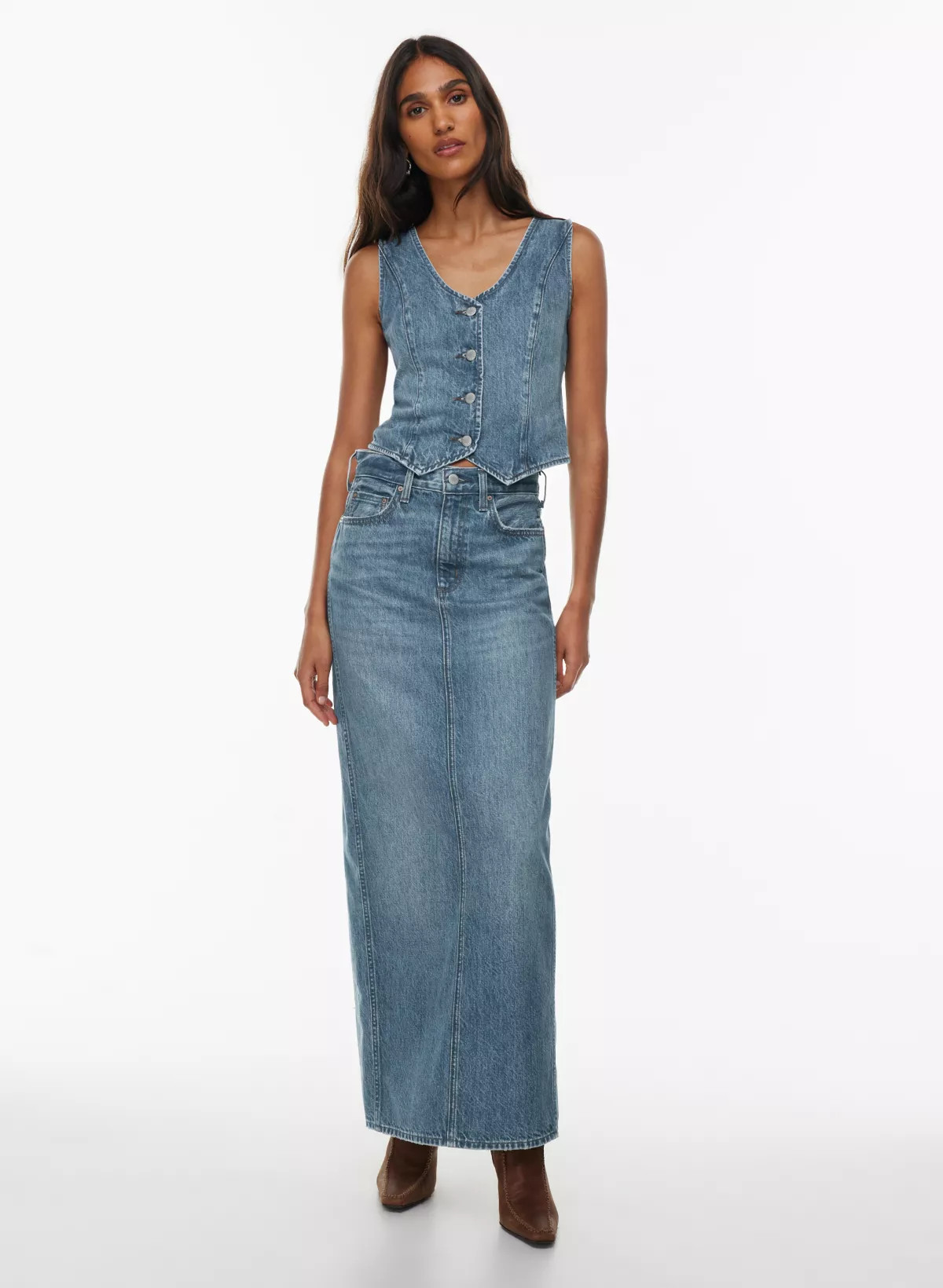 THE '90S MIA DENIM VEST | Aritzia
