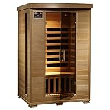 HEATWAVE Radiant Saunas 2-Person Hemlock Infrared Sauna with 6 Carbon Heaters, Chromotherapy Ligh... | Amazon (US)