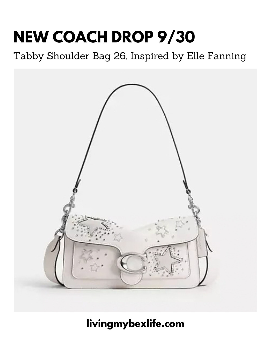 New Coach Tabby Shoulder Bag 26, Inspired by Elle Fanning | special edition coach, limited edition coach, luxury handbag, designer handbag, coach drop 9/30 

 #LTKgrwm #LTKootd #LTKmomlife
