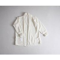 Oversized Nubby Sweater | White Long Cardigan | Etsy (US)