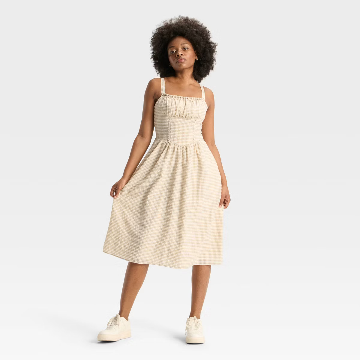 Women's Milkmaid Midi A-Line Dress - Wild Fable™ | Target