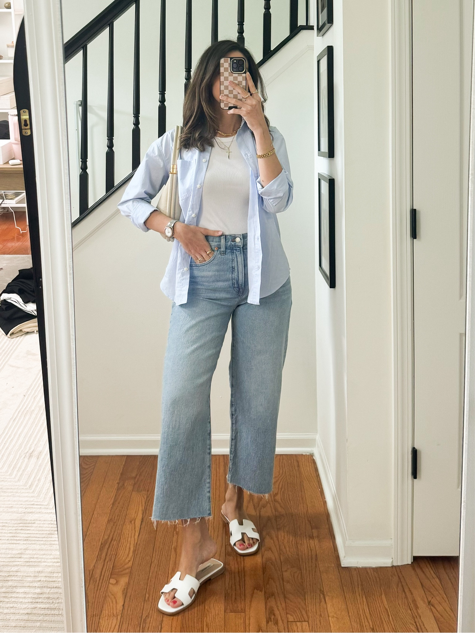 Love this look with wide leg jeans
Wearing size 27(tts) tank top size medium
Shirt size 4
Sandals I sized up one 

#LTKFindsUnder100 #LTKFindsUnder50 #LTKStyleTip