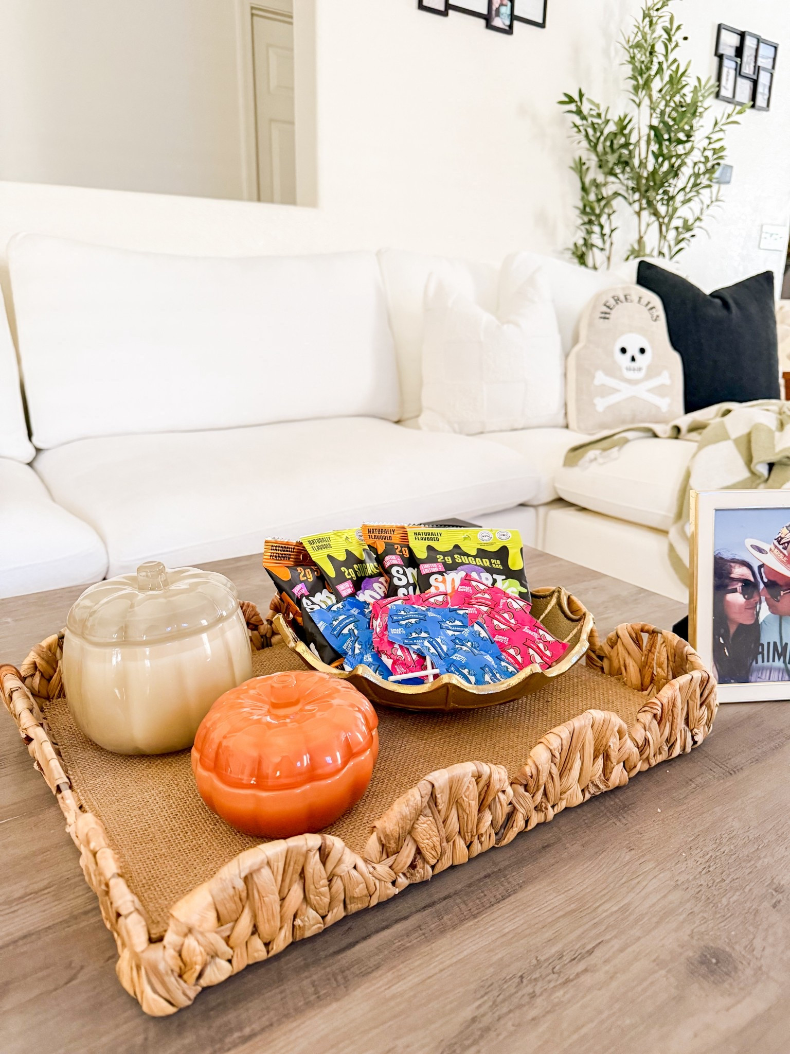  Cutest decor from Target 👏🏼👏🏼 
Those glass pumpkin candles are really nice quality and smell amazing. 
Spiderweb dish is made of metal, it’s adorable. 
Plus can’t forget my favorite candy SmartSweets! 

#TargetFinds 

#LTKHalloween #LTKSeasonal #LTKSaleAlert