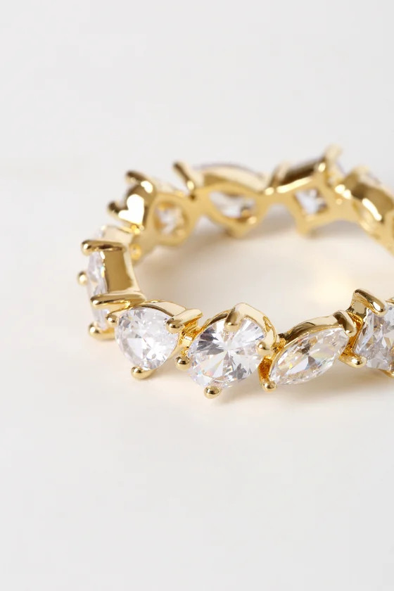 Shape Shifter 14KT Gold Rhinestone Ring | Lulus (US)