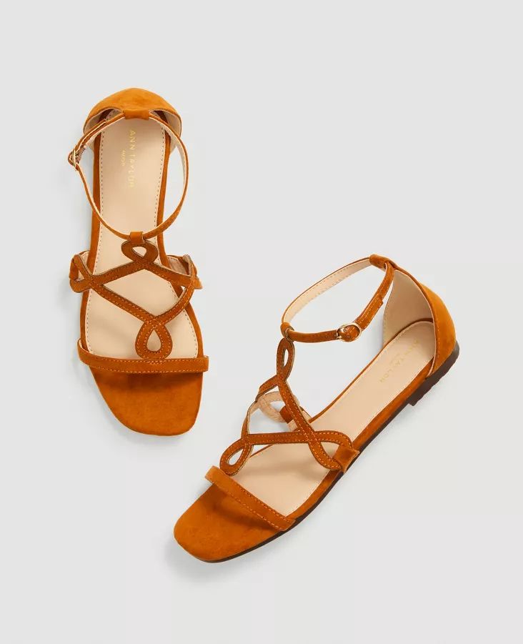 ORNATE ANKLE STRAP SANDALS | Ann Taylor Factory