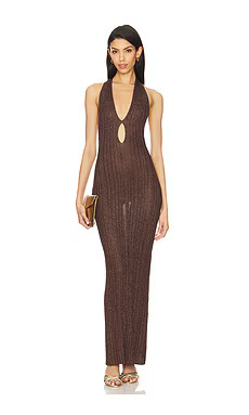 MISHA Echo Knit Dress in Espresso from Revolve.com | Revolve Clothing (Global)
