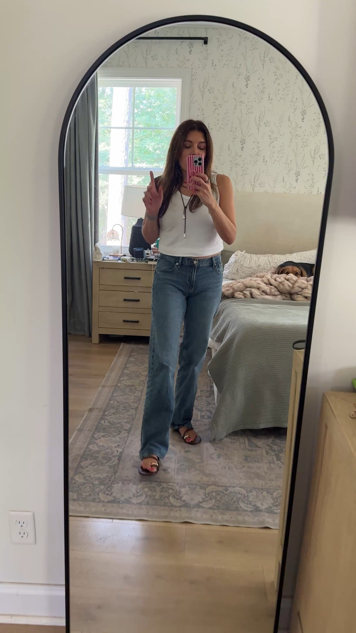 My favorite low rise jeans! Not actually low rise— they’re midrise! Light stretch. I’m 5’7” in a size 27 tall. On sale for Labor Day weekend!

#LTKOver40 #LTKTall #LTKSaleAlert