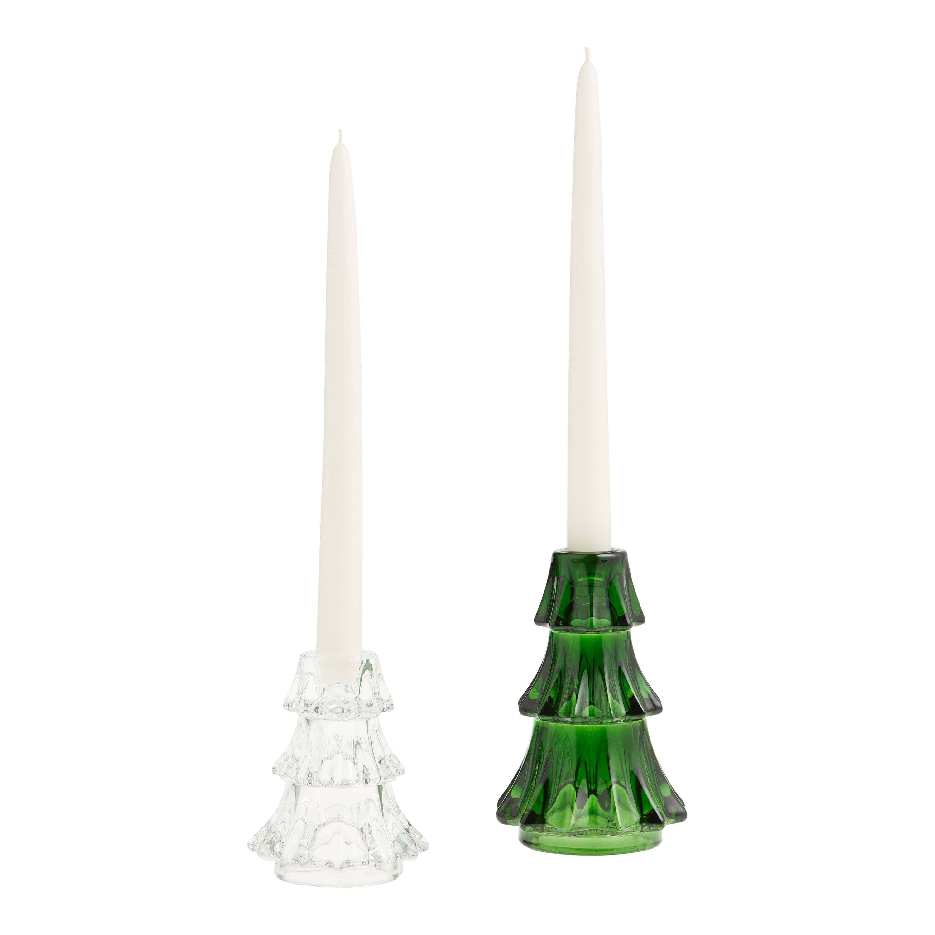 Glass Tree Figural Taper Candle Holder | World Market