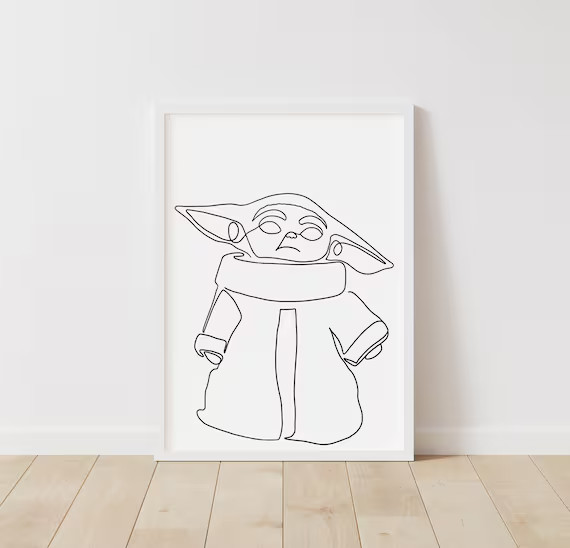 Star Wars Print: Baby Yoda  Grogu  the Kid  Star Wars Line | Etsy | Etsy (US)