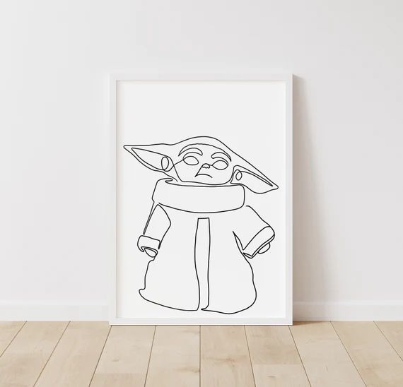 Star Wars Print: Baby Yoda  Grogu  the Kid  Star Wars Line | Etsy | Etsy (US)