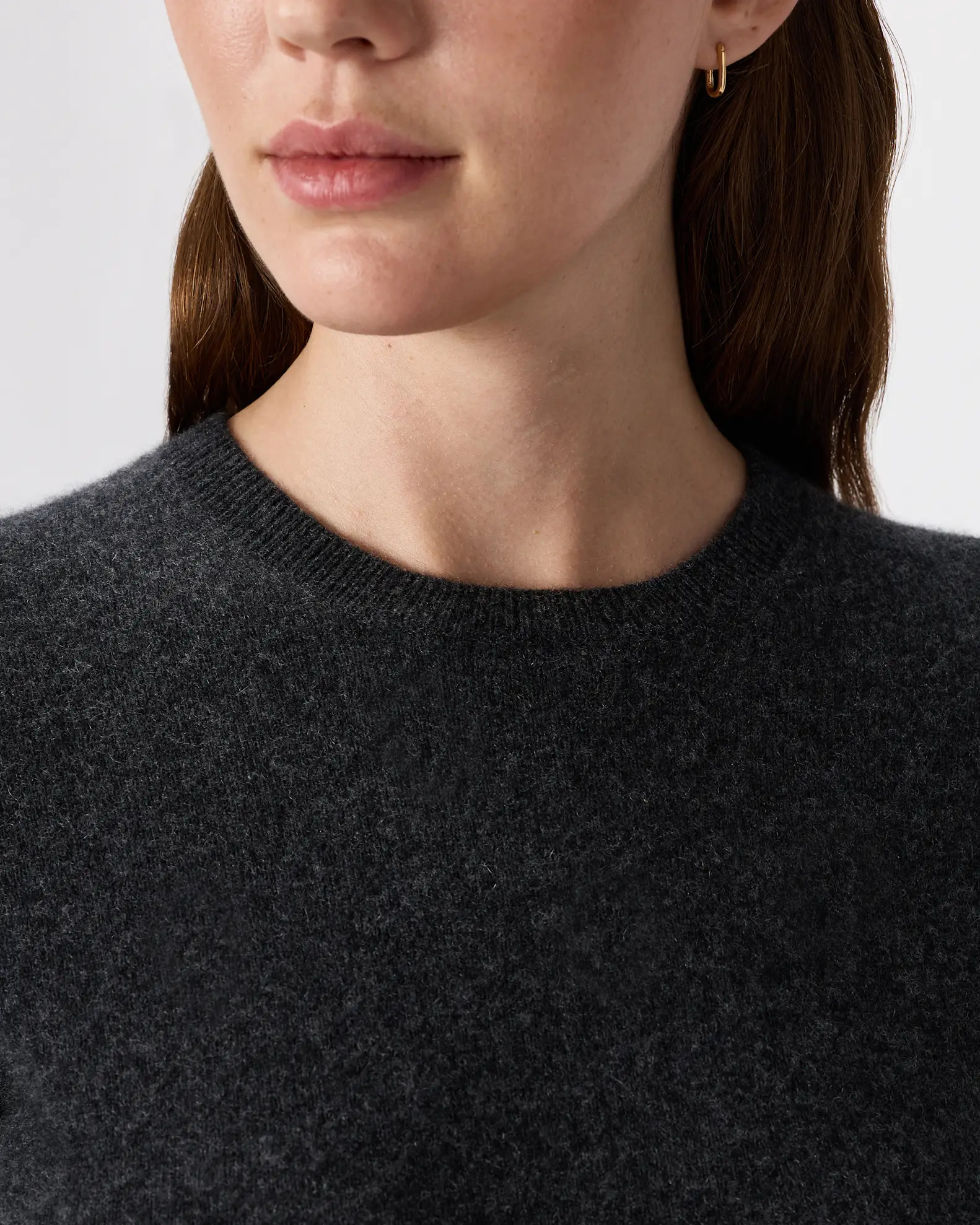 Mongolian Cashmere Crewneck Sweater in Charcoal | Quince
