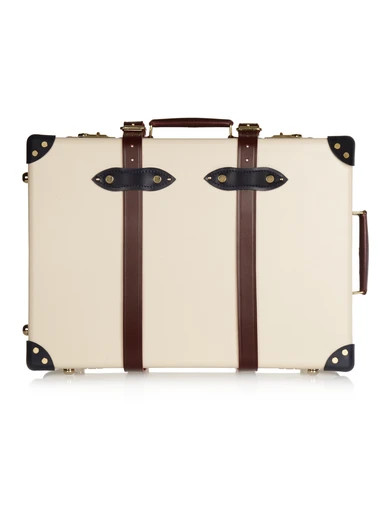 Globe-Trotter - The Goring 21" Leather-trimmed Fiberboard Travel Trolley - Cream | NET-A-PORTER (US)