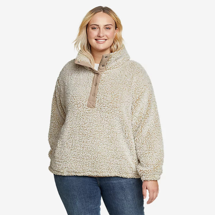 Fireside Plush Fleece Snap Funnel-Neck | Eddie Bauer, LLC