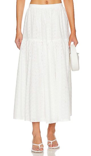 Julia Midi Skirt in White | Revolve Clothing (Global)