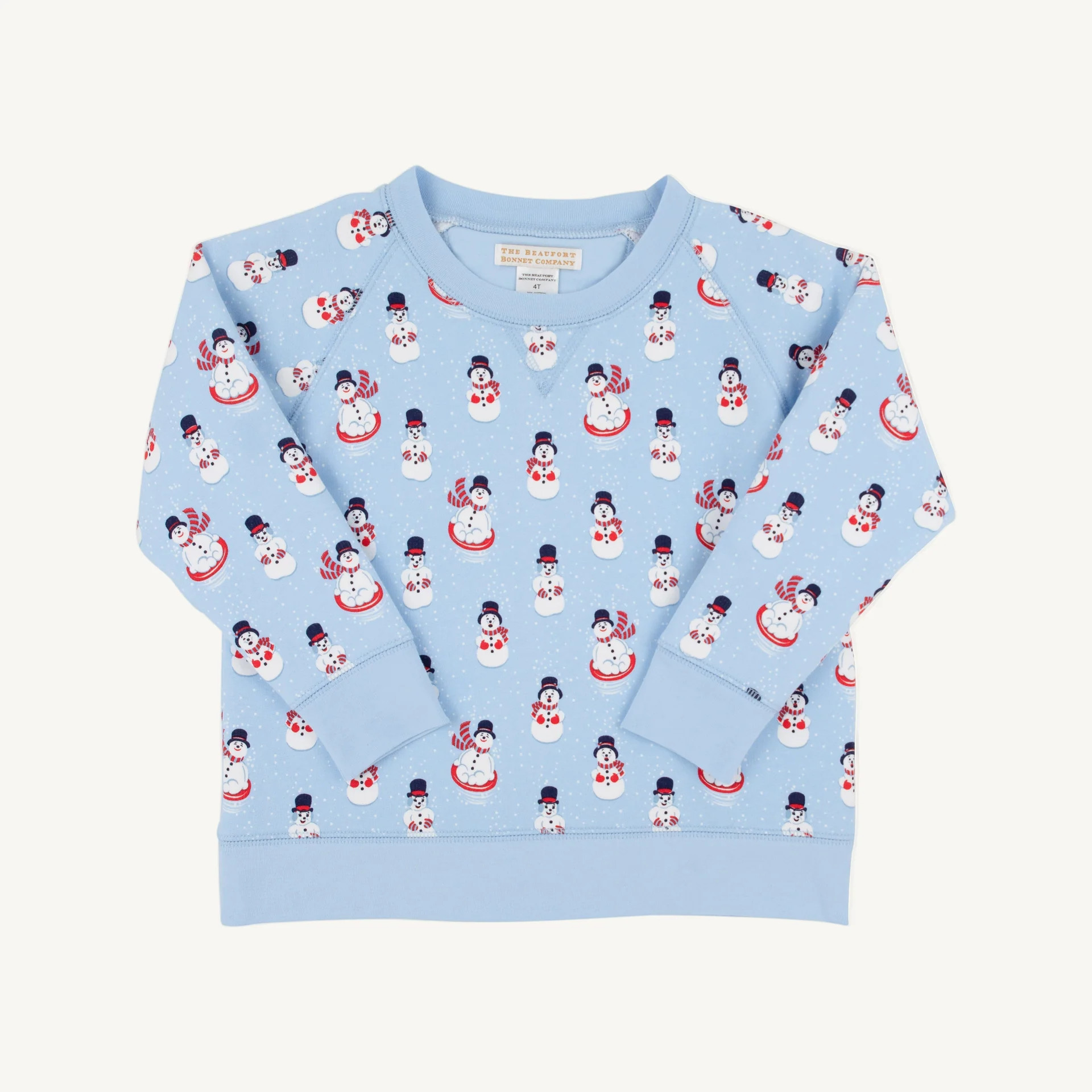 Smitty Sweatshirt - Frosty Friends with Beale Street Blue | The Beaufort Bonnet Company