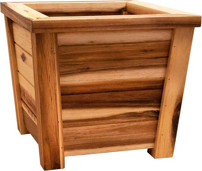 Villa Acacia Small Outdoor Planter, Square 11.5 Inch Box for Patio Flowers and Herbs | Amazon (US)