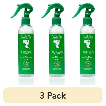 (3 pack) Camille Rose Rosemary Water Daily Refresh & Hydrate Strengthening Mist Spray with Rosemary Oil & Peppermint Oil 8oz | Walmart (US)