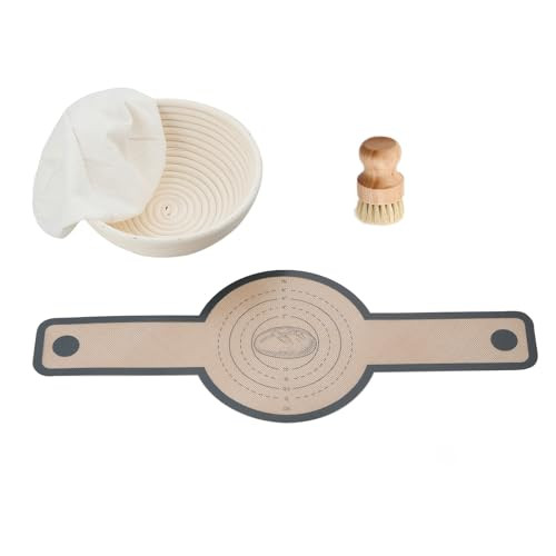 Bread Proofing Basket, 8.7-inch Round Basket Sourdough Starter Kit 3-piece set, Banneton Bread Proofing Basket for Home Yeast Baker Baking. (3-piece package, 8.7inches) | Amazon (US)