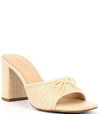Copper KeyCape Raffia Bow Detail Dress Slide Sandals | Dillard's
