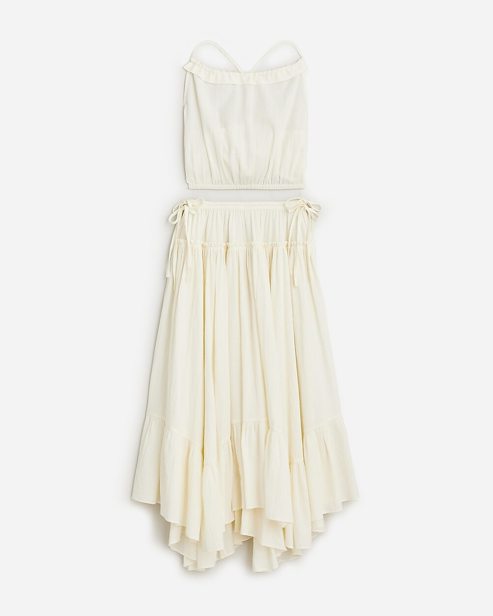 Halter top and skirt set in airy gauze | J. Crew US