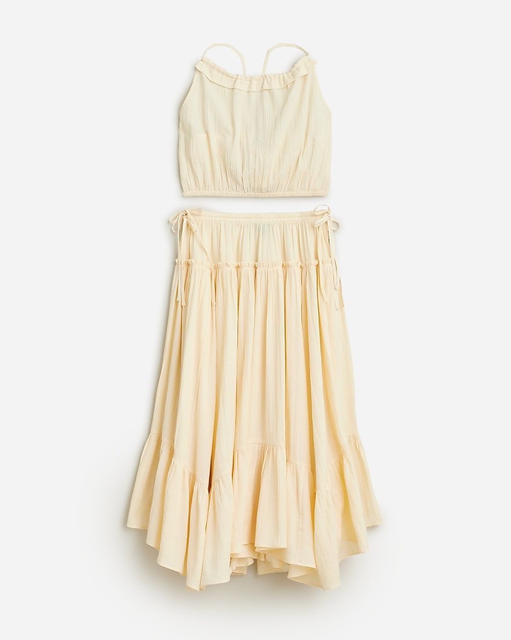 Halter top and skirt set in airy gauze | J.Crew US