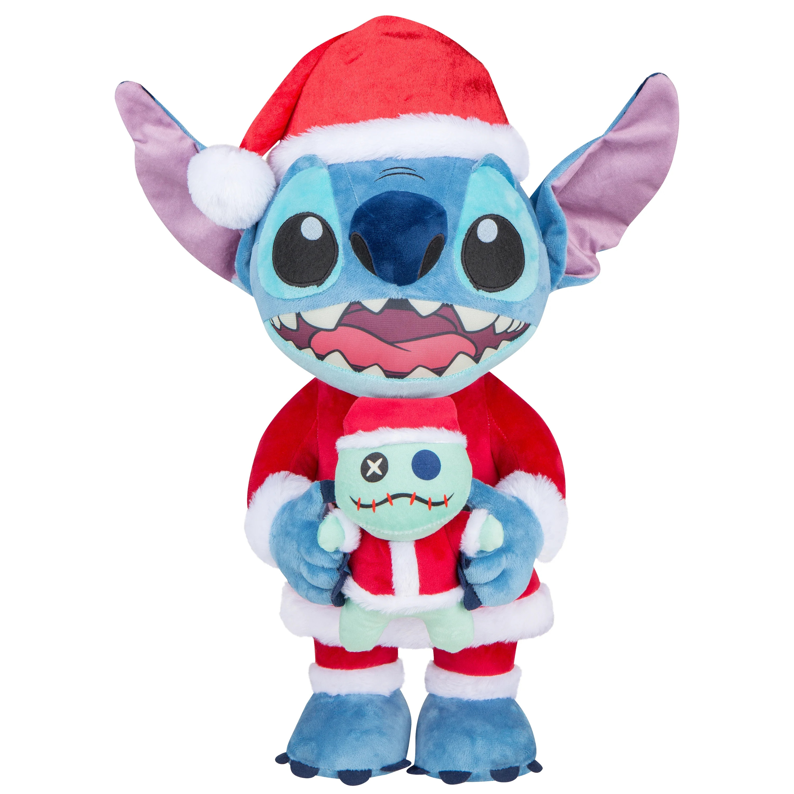 Christmas Holiday Plush Greeter Stitch in Santa Hat Disney 12.59 in x 9.05 in x 17.71 in 1.19 lb | Walmart (US)