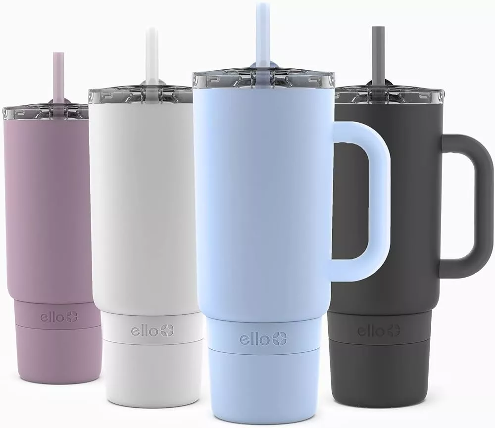 Ello Port 40-oz. Stainless Steel Tumbler with Handle, Assorted Colors (2  pk.)