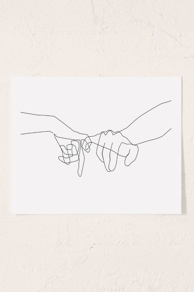 Explicit Design Pinky Swear Art Print | Urban Outfitters (US and RoW)