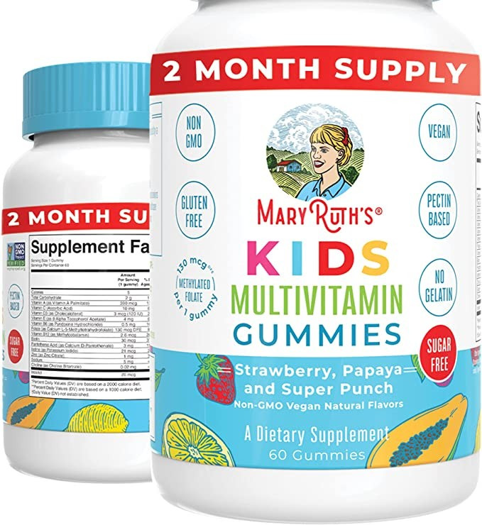 Kids Vitamins by MaryRuth's | Sugar Free | 2 Month Supply | Kids Multivitamin Gummies for Ages 2+... | Amazon (US)