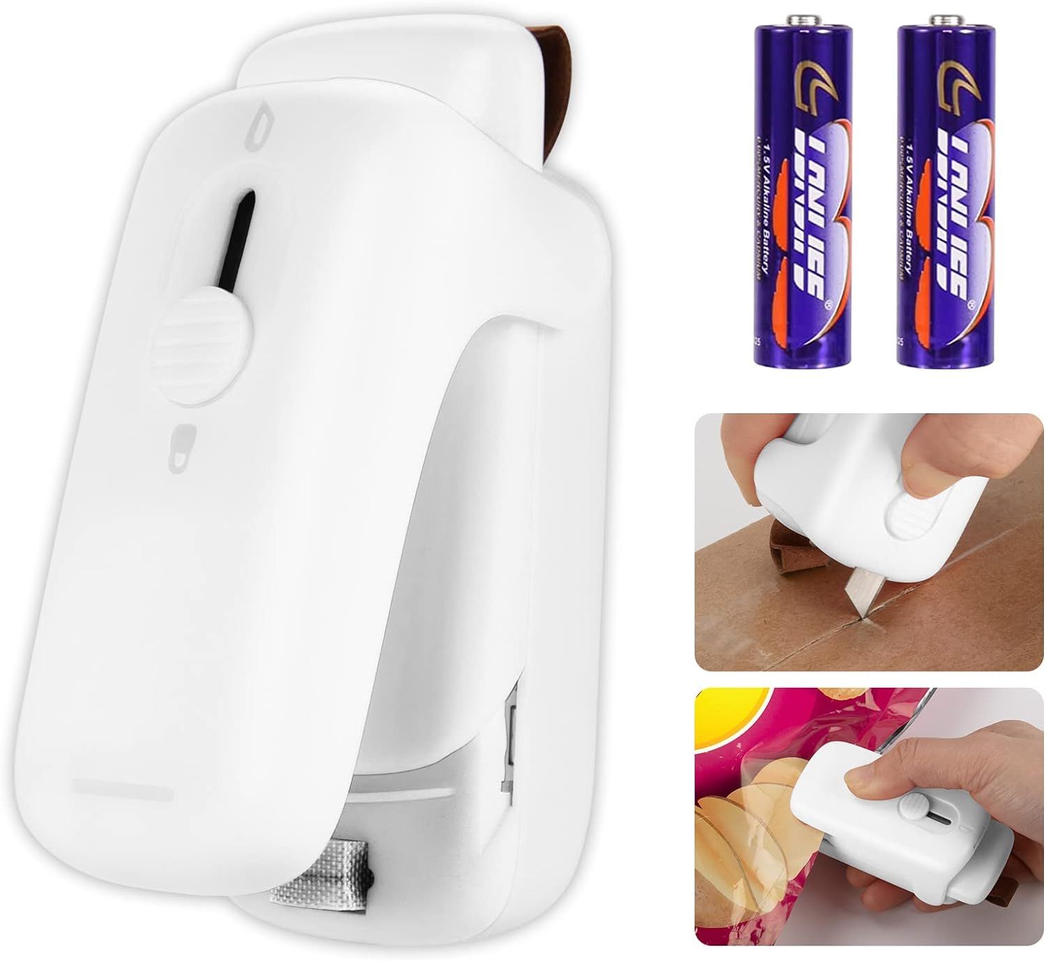 Mini Bag Sealer, Kenossion Chip Bag Sealer - Bag Sealer Heat Seal with Cutter & Magnet, Portable ... | Amazon (US)