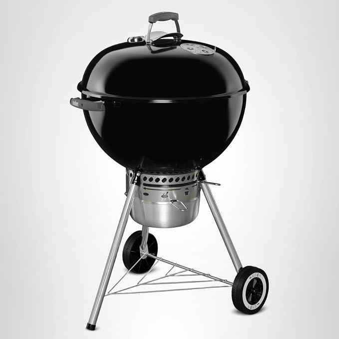 Weber Original Kettle Premium Charcoal Grill, 22-Inch, Black – Outdoor BBQ Grill with Built‑I... | Amazon (US)