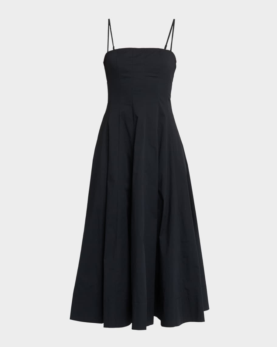 Wylie Paneled Poplin Midi Dress | Neiman Marcus