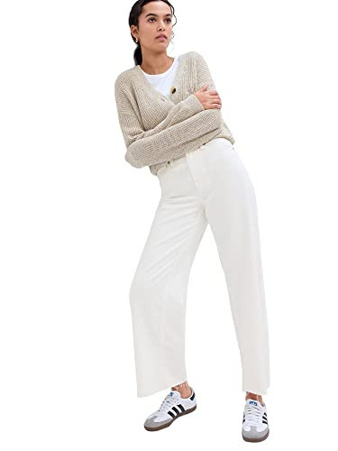 GAP Womens Wide Leg Jeans New Off White 32REG | Amazon (US)