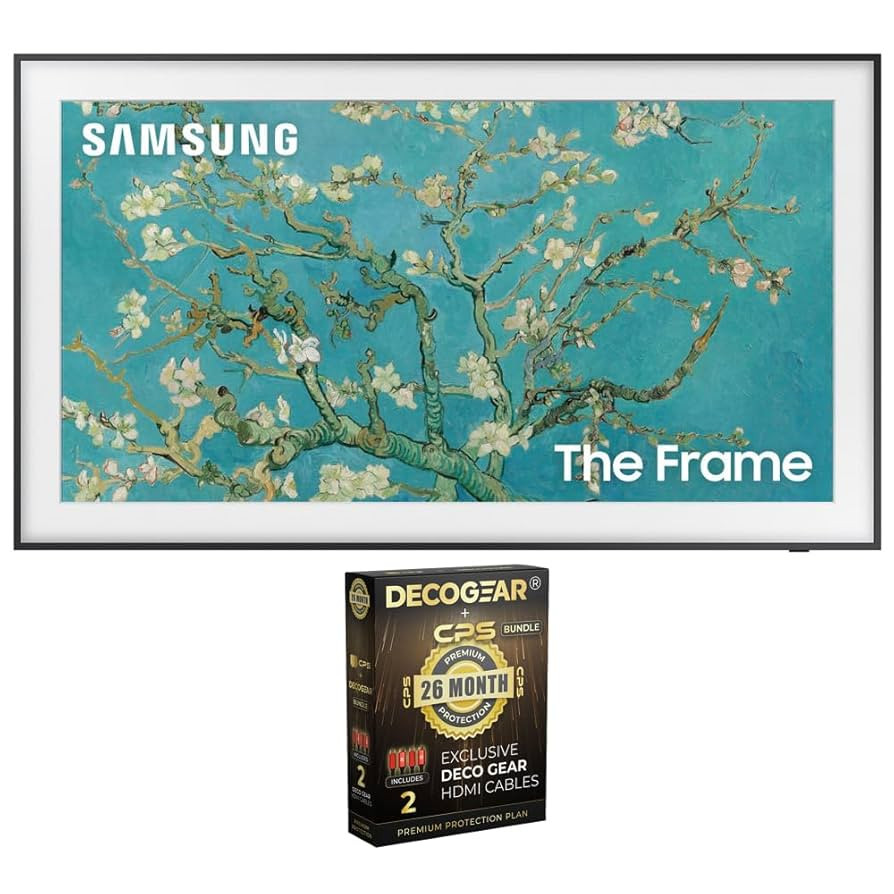 Samsung QN32LS03CB 32 inch The Frame QLED HDR 4K Smart TV Bundle with 2X 4K HDMI 2.0 Cable with P... | Amazon (US)