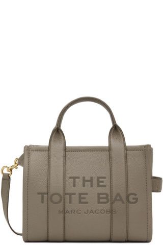 Taupe 'The Leather Mini Tote Bag' Tote | SSENSE