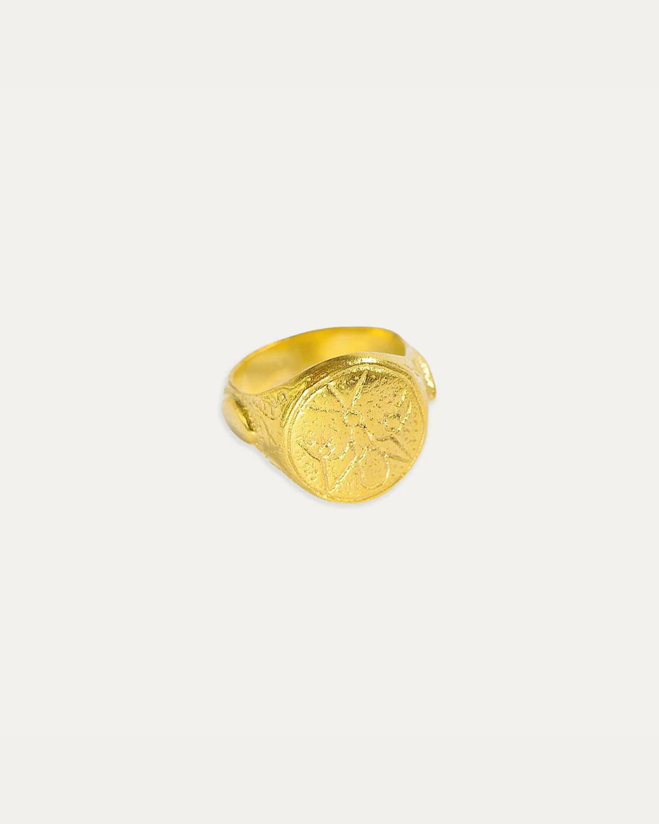 'She Flies With Her Own Wings' Gold Statement Ring | Ottoman Hands