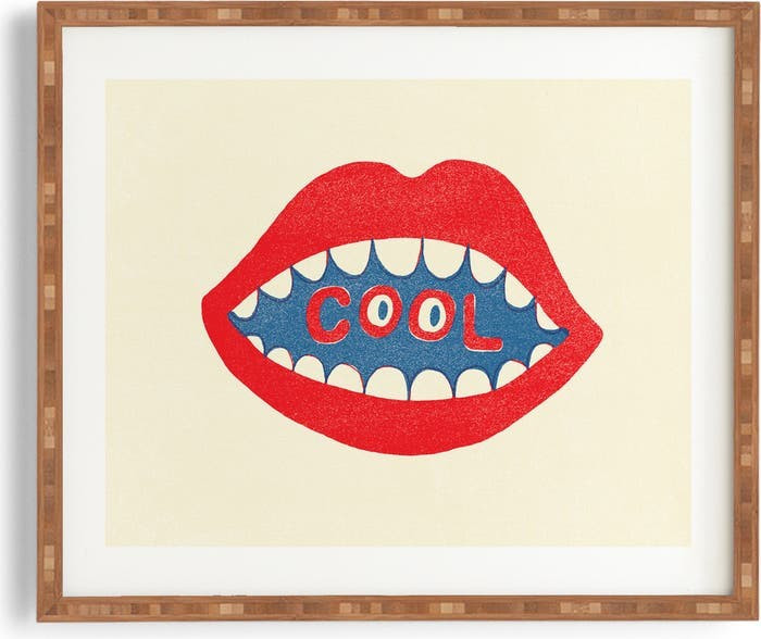 Cool Mouth Framed Wall Art | Nordstrom