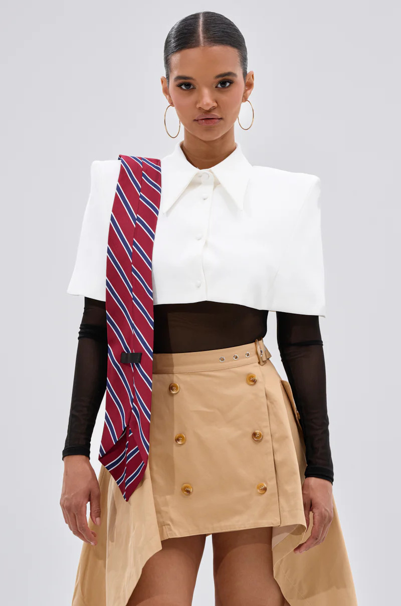 GET WITH IT BUTTON DOWN BODYSUIT | AKIRA